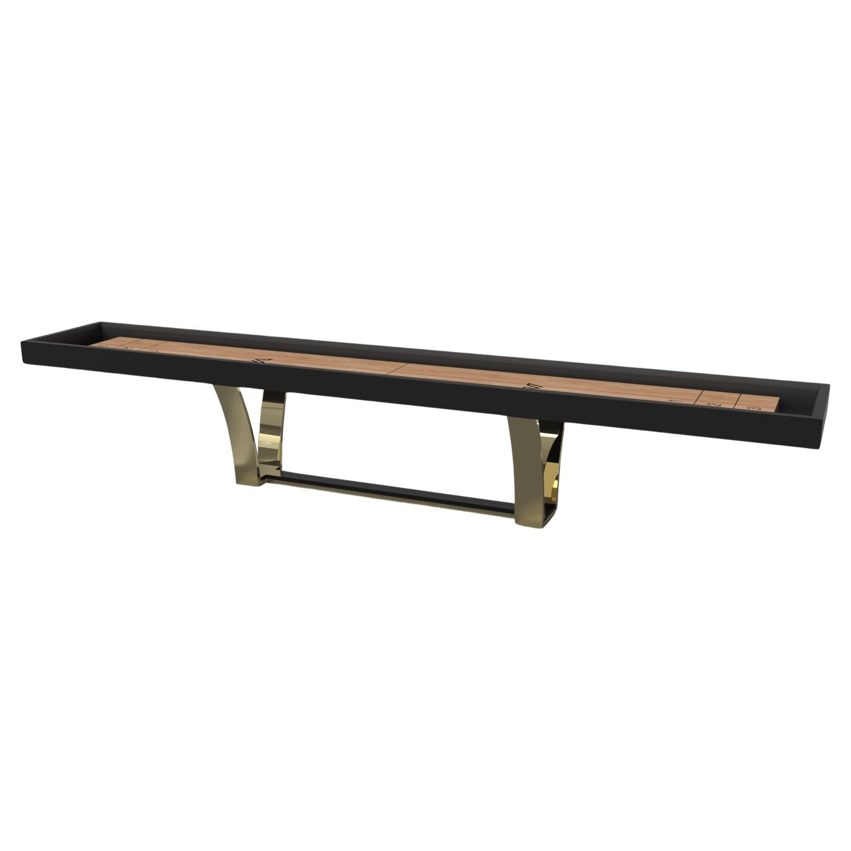 Elevate Customs Elite Shuffleboard Tables / Solid Brass Sheet Metal in 12' - USA For Sale
