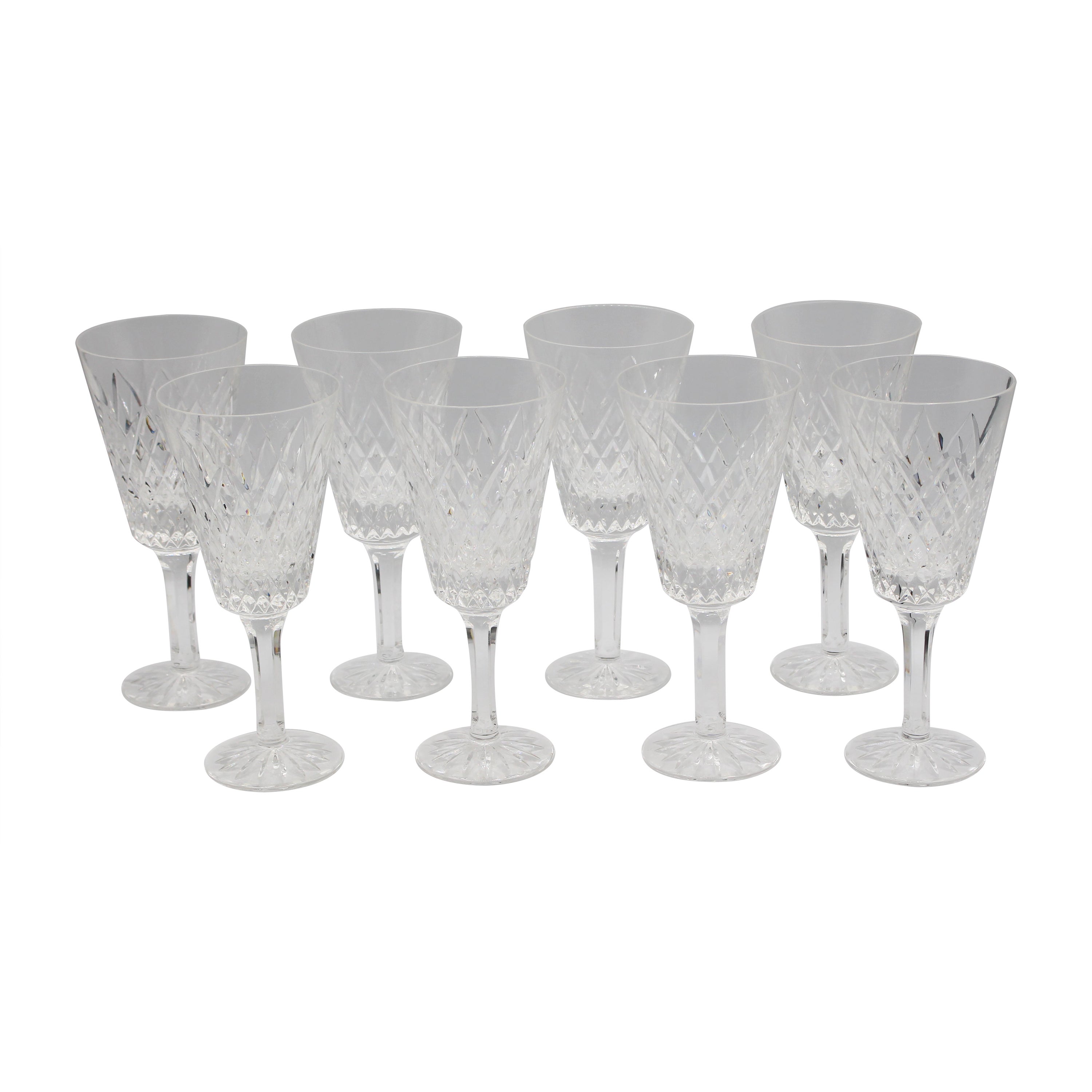 c. 1970s Set of 8 Water Goblets by Tyrone Crystal
