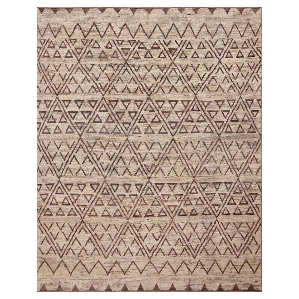 Nazmiyal Collection Warm Earthy Brown Tribal Geometric Modern Rug 9'6 ...