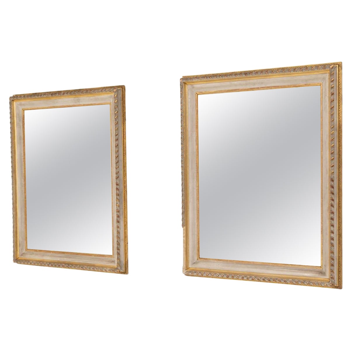 Antique French Wall Mirrors, A Pair en vente