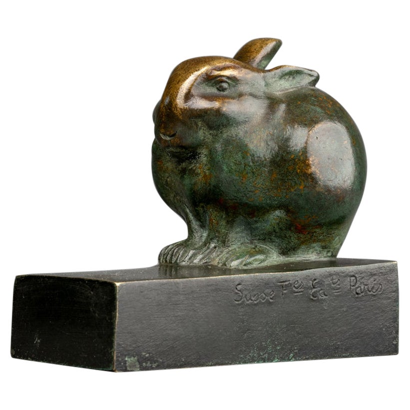 E.M.Sandoz: "Lapin Bijoux", patinated bronze edition by Susse foundry, c.1930