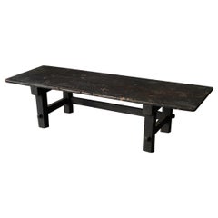 Tavolo basso giapponese in legno antico/tavolino wabisabi/1850-1920/tavolino per divano