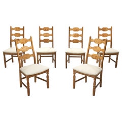 Retro Henning Kjærnulf Set of "Razorblade" Chairs for EG Kvalitetsmöbel, Denmark 1960s