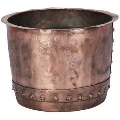 19th Century Large Hammered Copper Pot