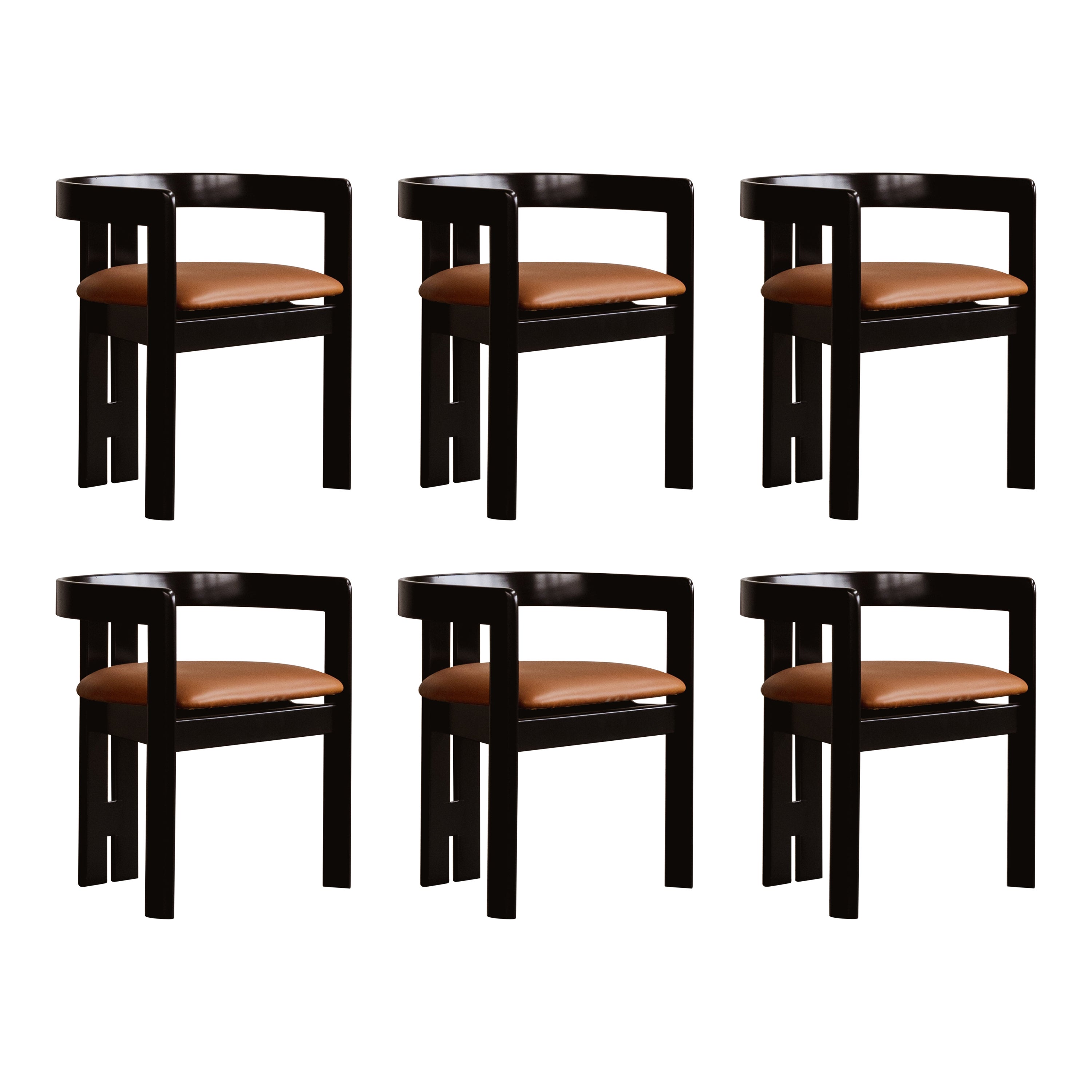 Tobia Scarpa “Pigreco” Dining Chairs for Gavina, 1960, Set of 6 For Sale