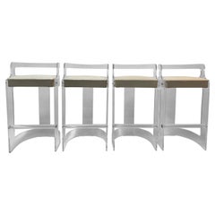 Tabourets de comptoir en Lucite pour Hill Manufacturing Company, ensemble de quatre