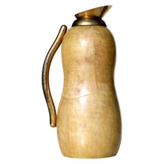 Vintage 1950s Aldo Tura Design Italian Midcentury Parchment Bottle Thermos Jug