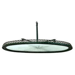 Vintage Large Oval Iron Light fixture