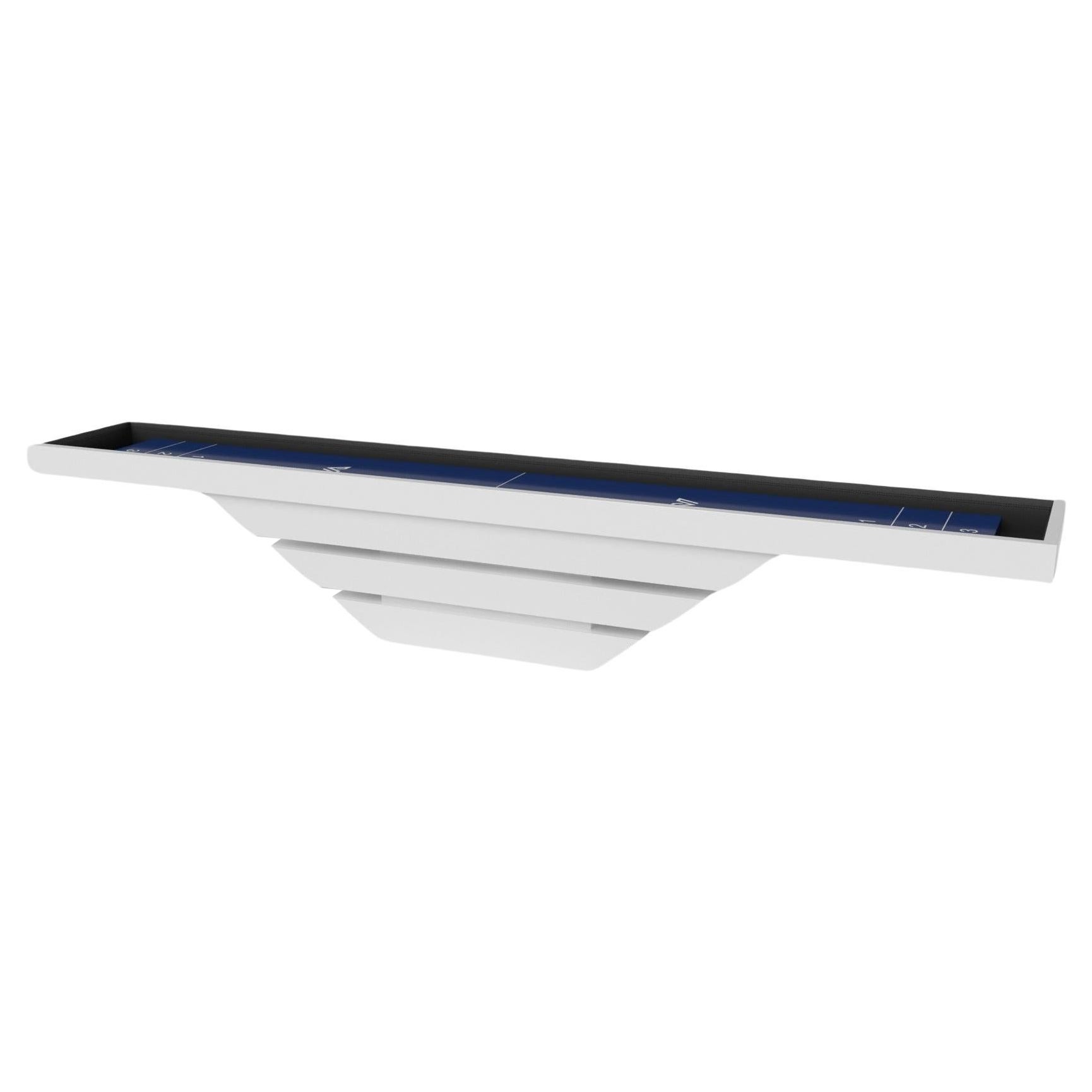 Elevate Customs Louve Shuffleboard Tables /Solid Pantone White Color in 12' -USA