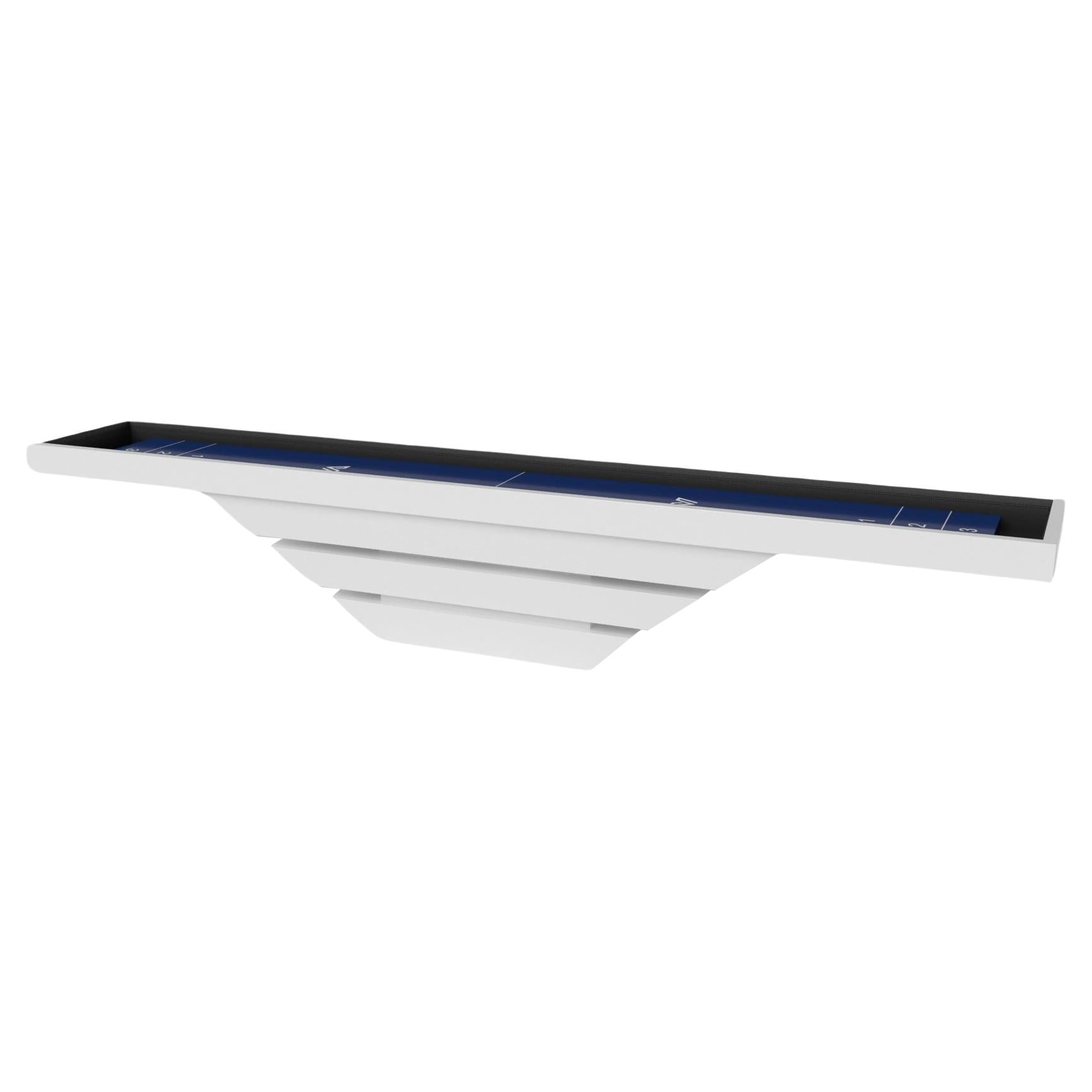 Elevate Customs Louve Shuffleboard Tables /Solid Pantone White Color in 22' -USA
