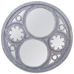 French Style Two Tone Grey and White Mirror