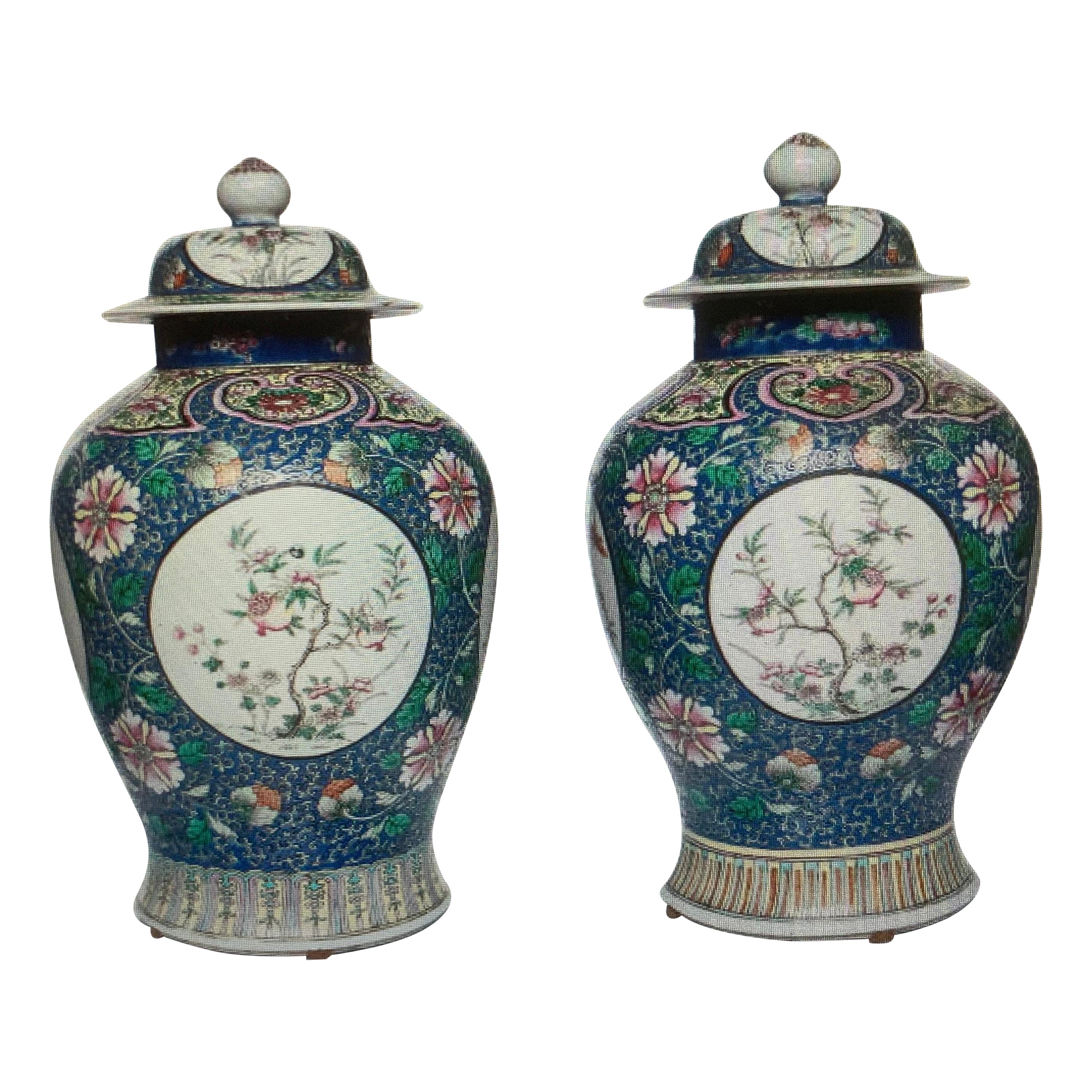 Pair of Chinese Pale Gray Glazed Porcelain Vases For Sale at 1stDibs