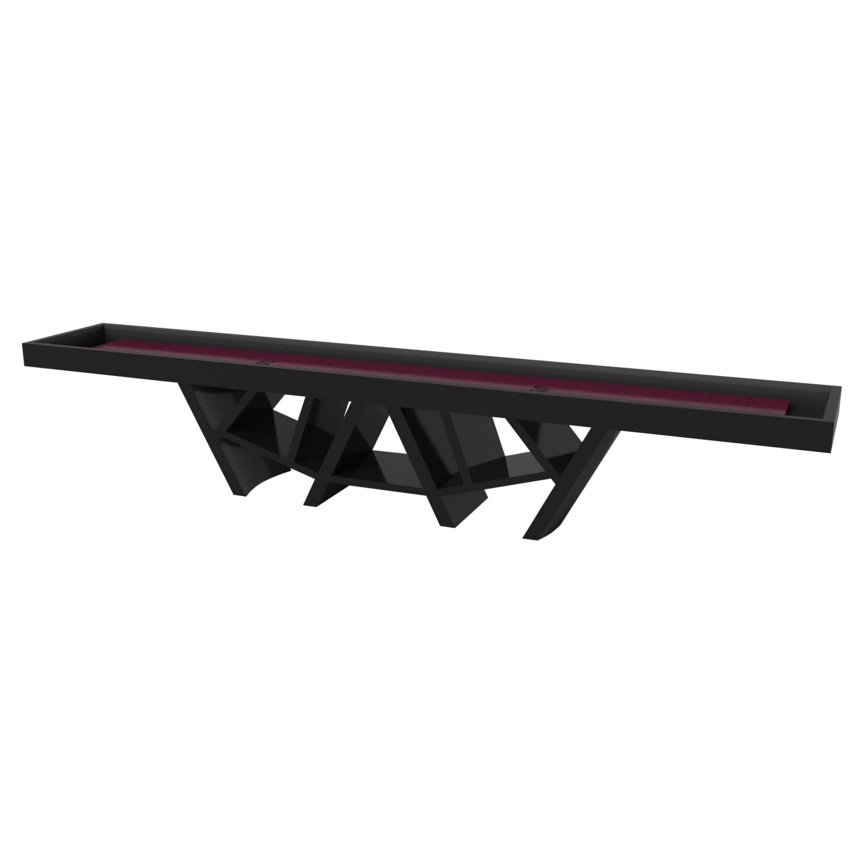 Elevate Customs Maze Shuffleboard Tables / Solid Pantone Black Color in 16' -USA