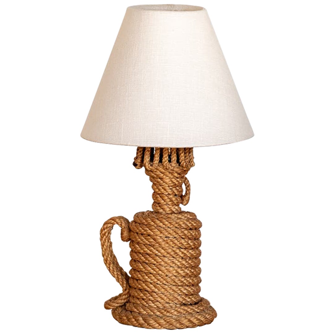 Petite Rope Table Lamp by Audoux-Minet