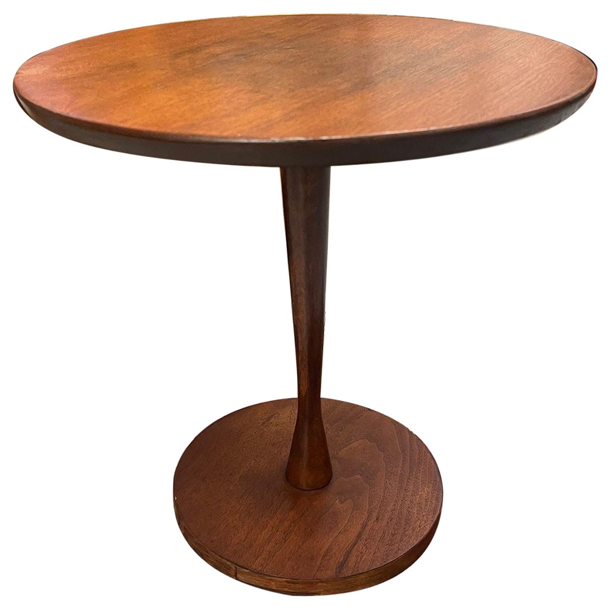 Vintage Mid Century Modern Atomic Circular Accent Side Table For Sale
