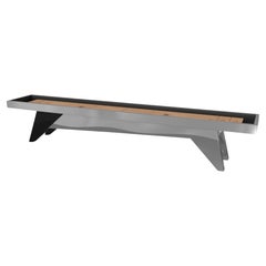 Elevate Customs Mantis Shuffleboard-Tisch/Schirmtisch aus Edelstahl und Blechblech in 12'-USA