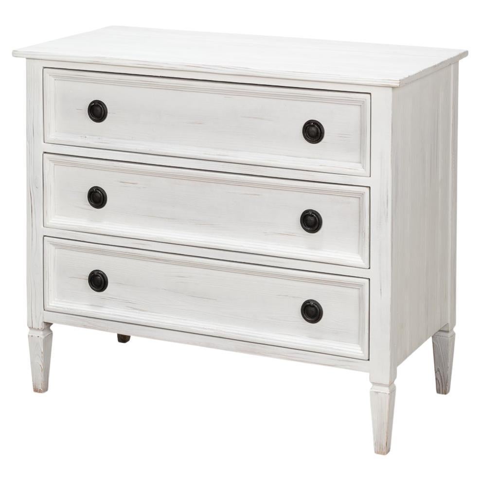 French Provincial White Painted Dresser For Sale
