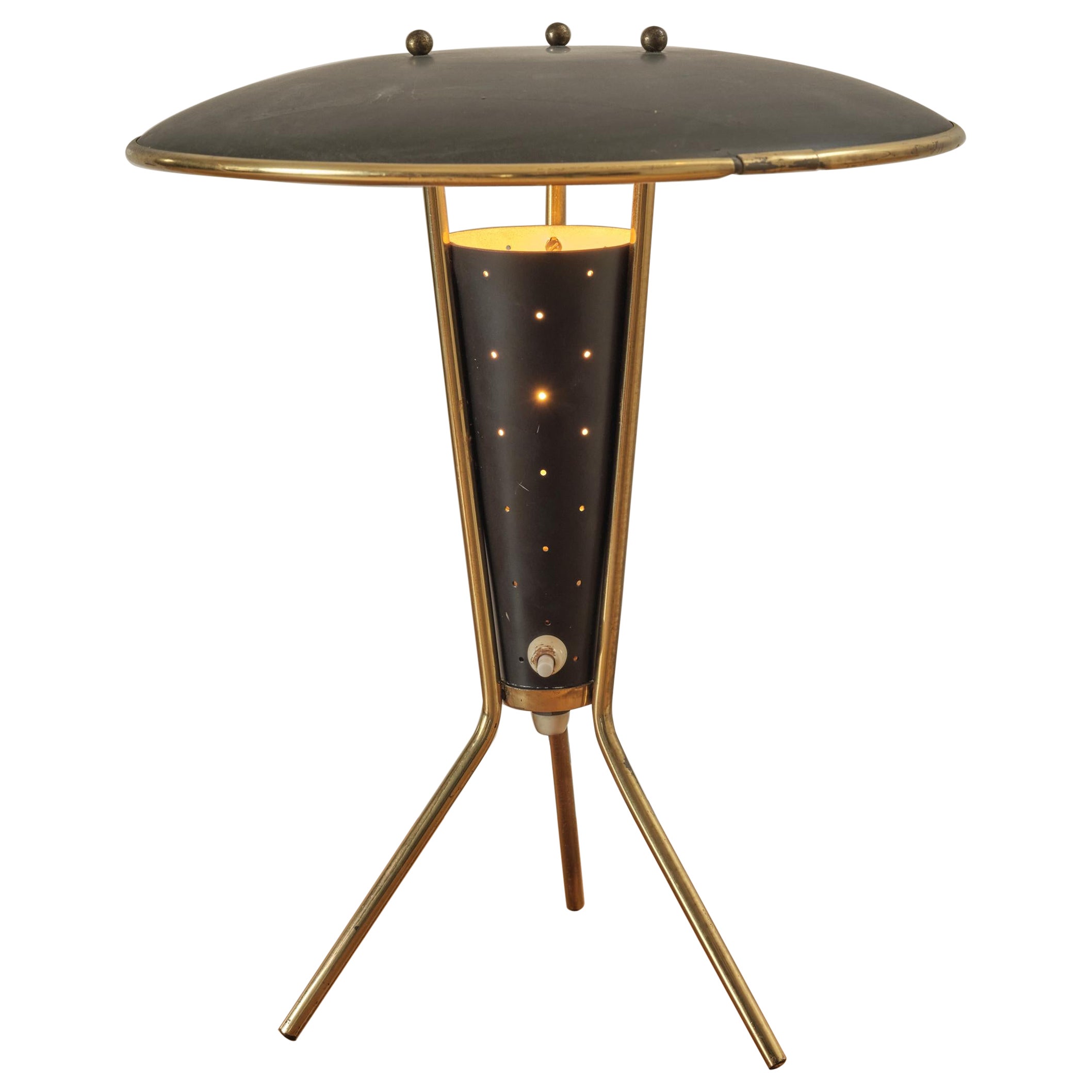 Lampe de table tripode italienne