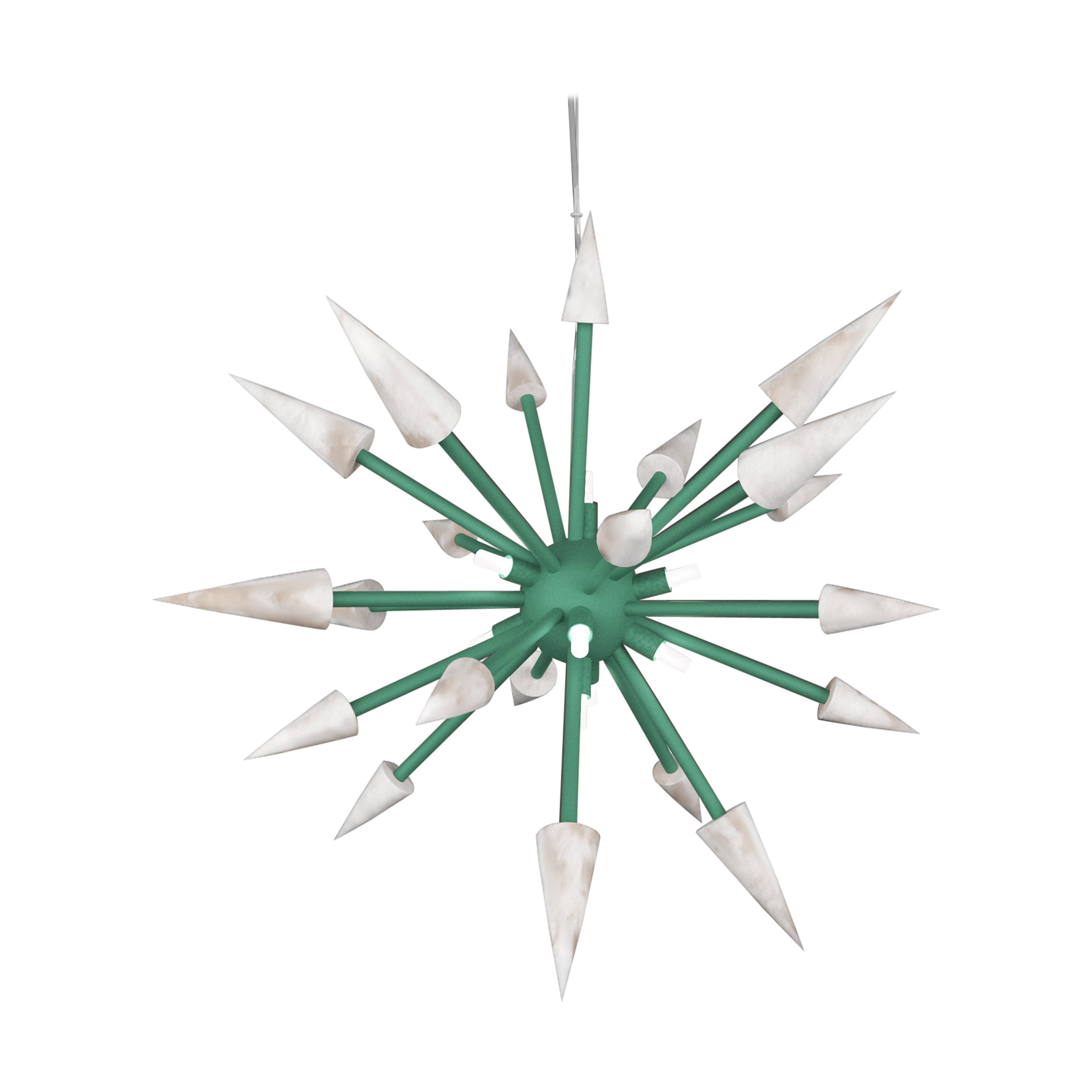 Perseo 50 Freedom Green Metal Pendant Lamp by Alabastro Italiano For Sale