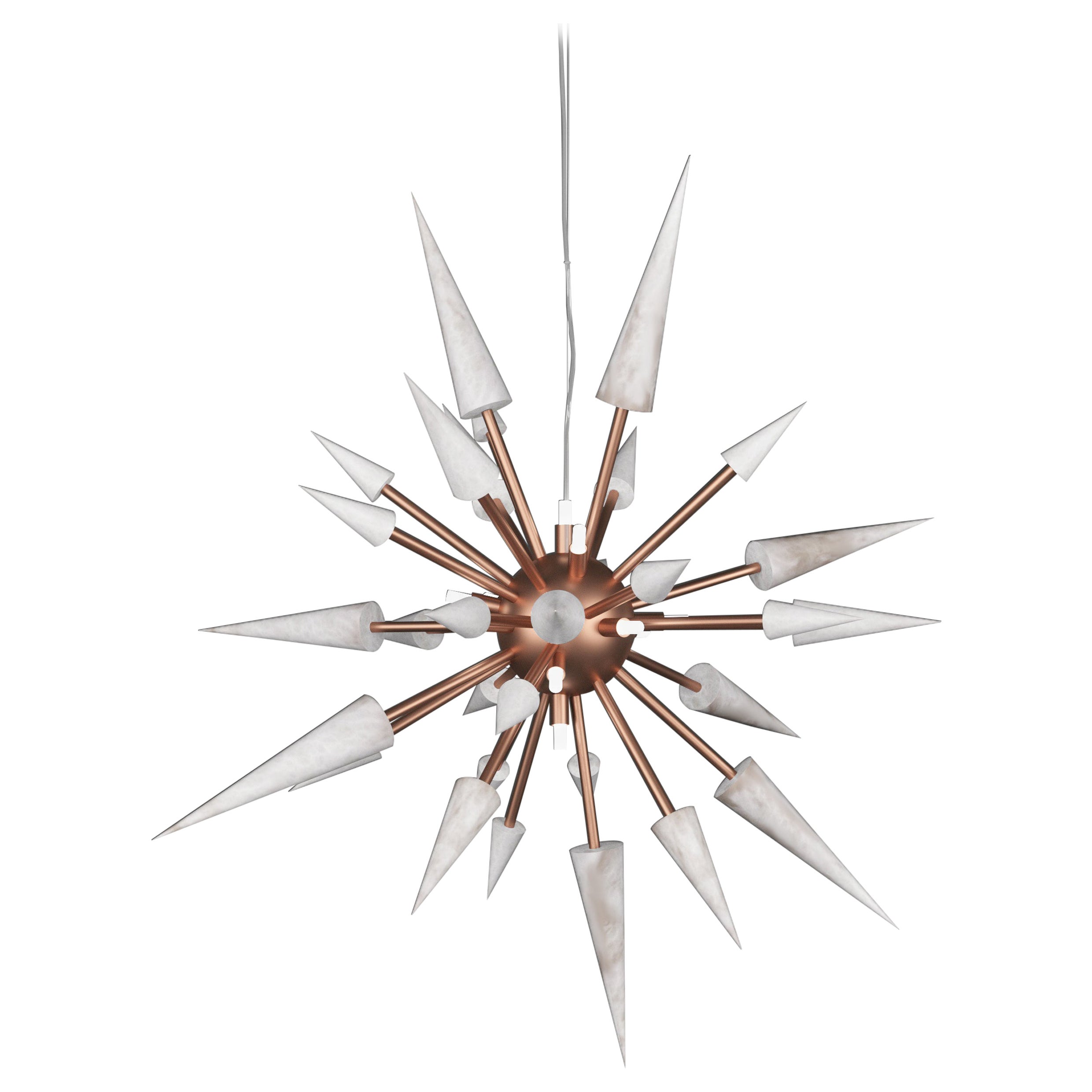 Perseo 100 Copper Pendant Lamp by Alabastro Italiano For Sale