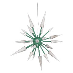 Perseo 100 Freedom Green Metal Pendant Lamp by Alabastro Italiano