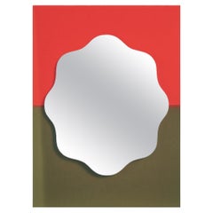 Petit miroir, Vermilion/Khaki, PETITE FRITURE Wander  Conçu par Studio AC/AL