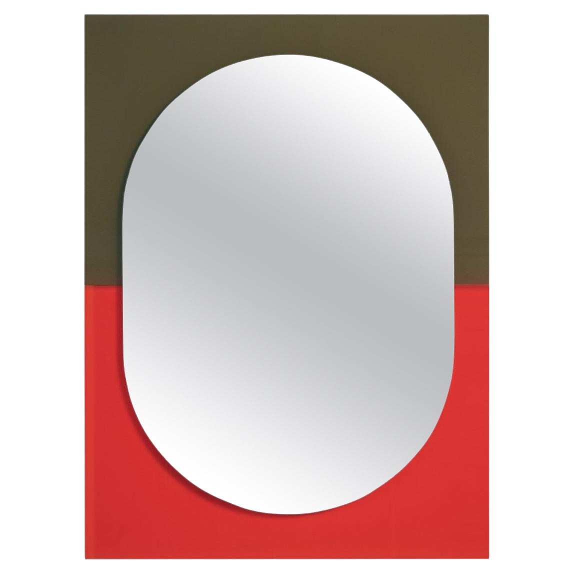 PETITE FRITURE Wander, Medium Mirror, Vermilion/Khaki,  Designed by Studio AC/AL For Sale