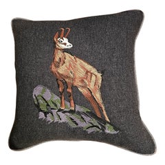 Black Forest Coussin Cerf Loden Stitch Sofina Boutique Kitzbühel