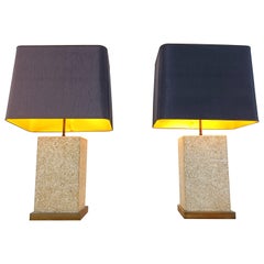Pair of pierre de France table lamps, 1970s