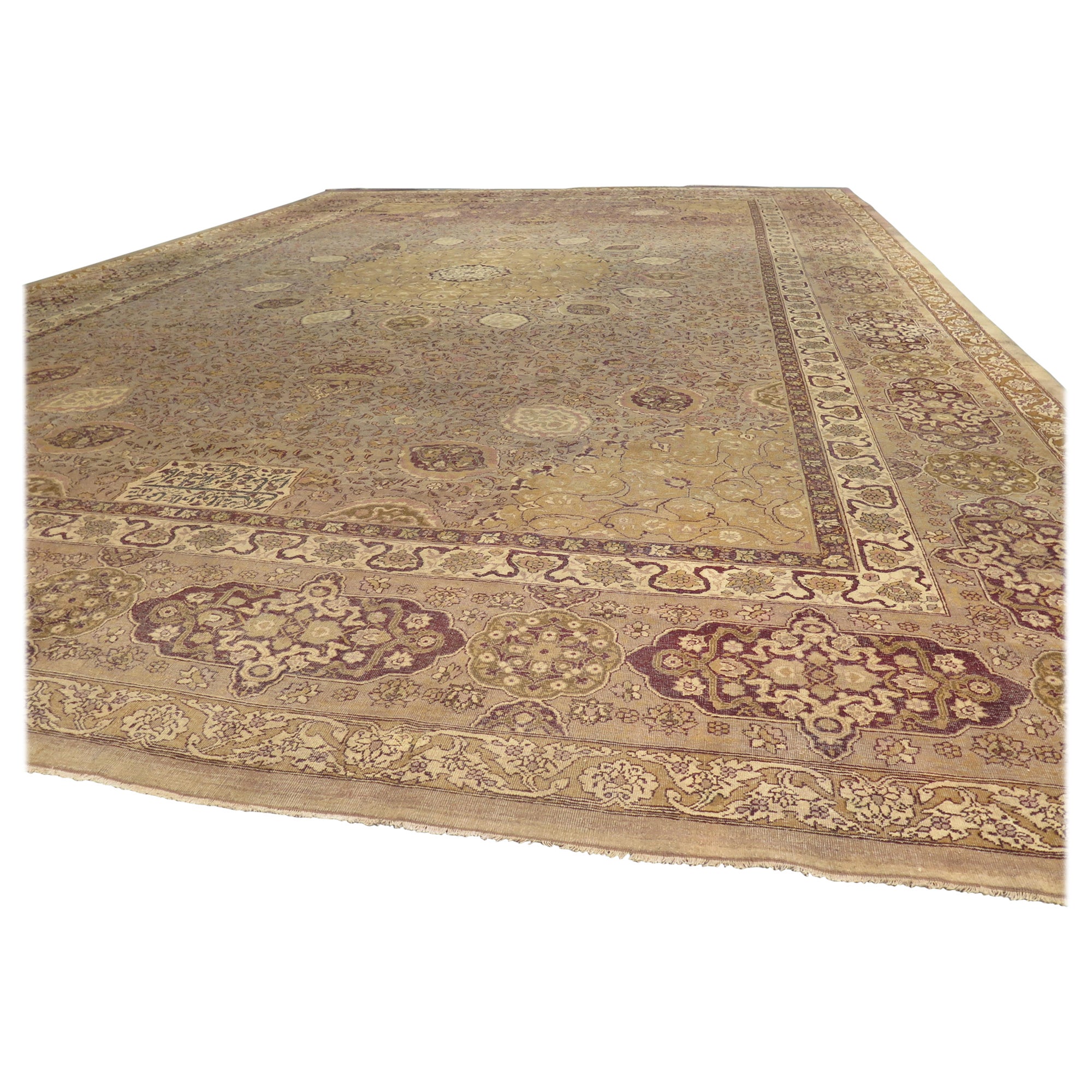 Sehr großer Amritsar-Teppich aus der Zeit um 1870 im Angebot