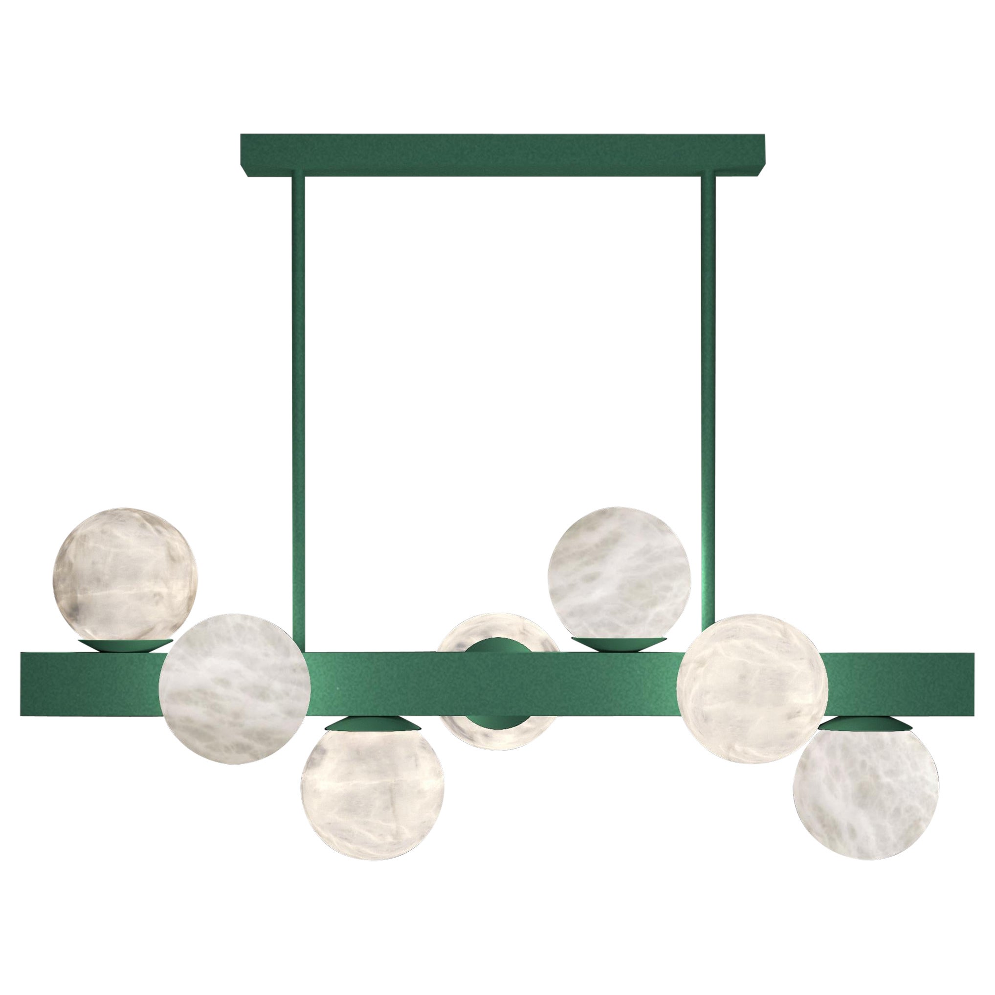 Dioniso Freedom Green Metal Pendant Lamp by Alabastro Italiano For Sale