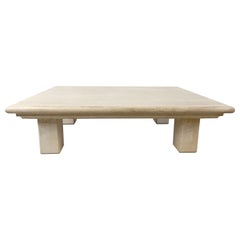 XL Travertine Coffee Table 1970s, Italy