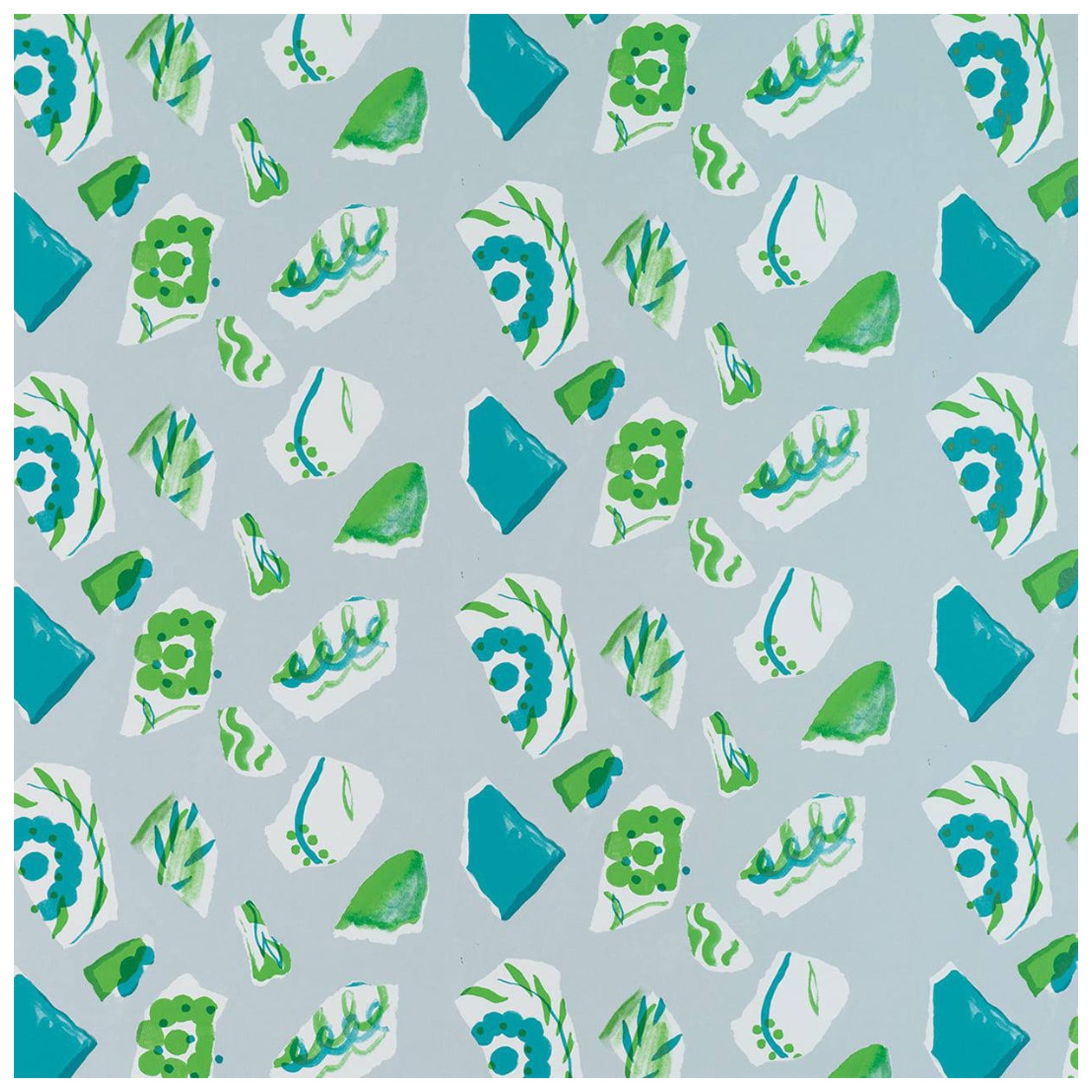 PETITE FRITURE Mosaique Wallpaper Green by Les Crafties