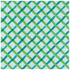 PETITE FRITURE Croisillon Wallpaper Green by Les Crafties