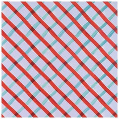 PETITE FRITURE Croisillon Wallpaper Red by Les Crafties