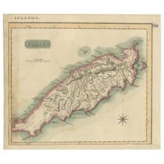 Antique Original Engraving of Tobago, West Indies, Caribbean by John Thomson 1816