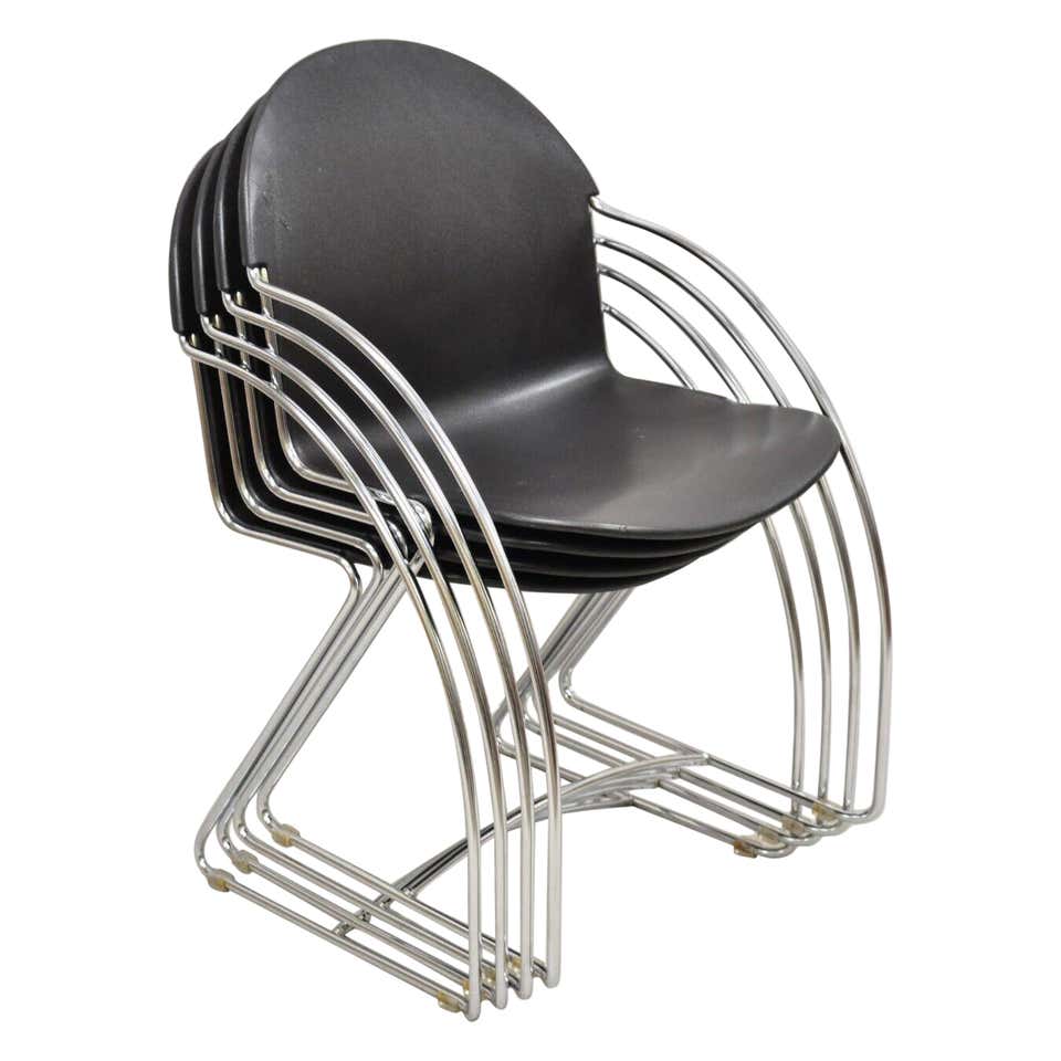 Cheap Stackable Chairs Mid-Century Modern Steelcase Stacking Chairs 26 Available at 1stDibs ...