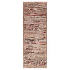  Collection Nazmiyal - Tapis de couloir abstrait moderne et artistique - 3'4" x 9'6"