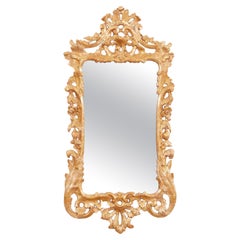 Miroir géorgien rococo en bois doré