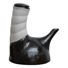 "Il Litro" Ceramic Black Teapot by Nicolaï Carels for The Meccano Company, 1997