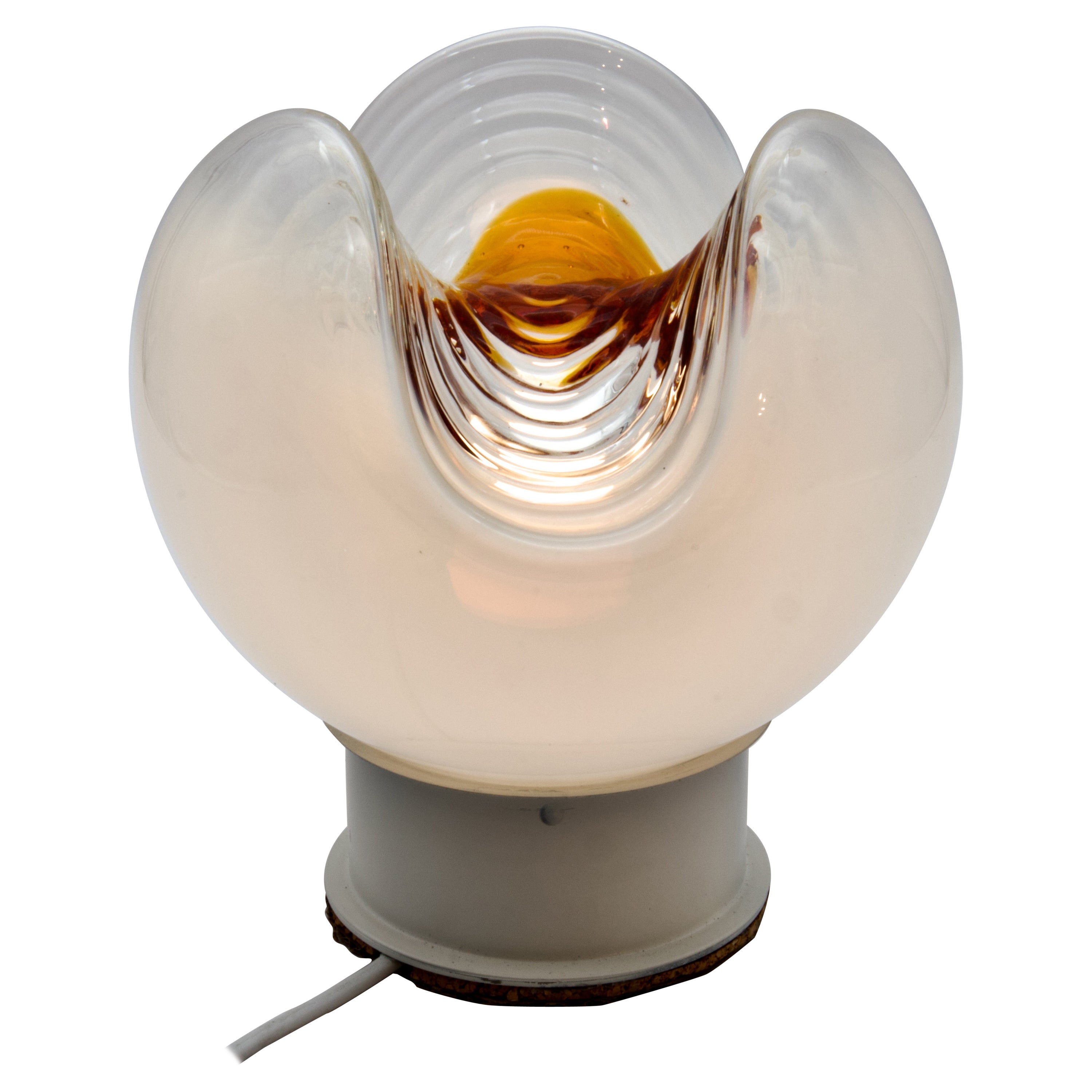 Mesmerizing XL Murano Glas Tischlampe oder Stehlampe, Mazzega Murano Italien 1970er