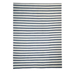 Retro Dhurrie Rug with Stripes, from Rug & Kilim