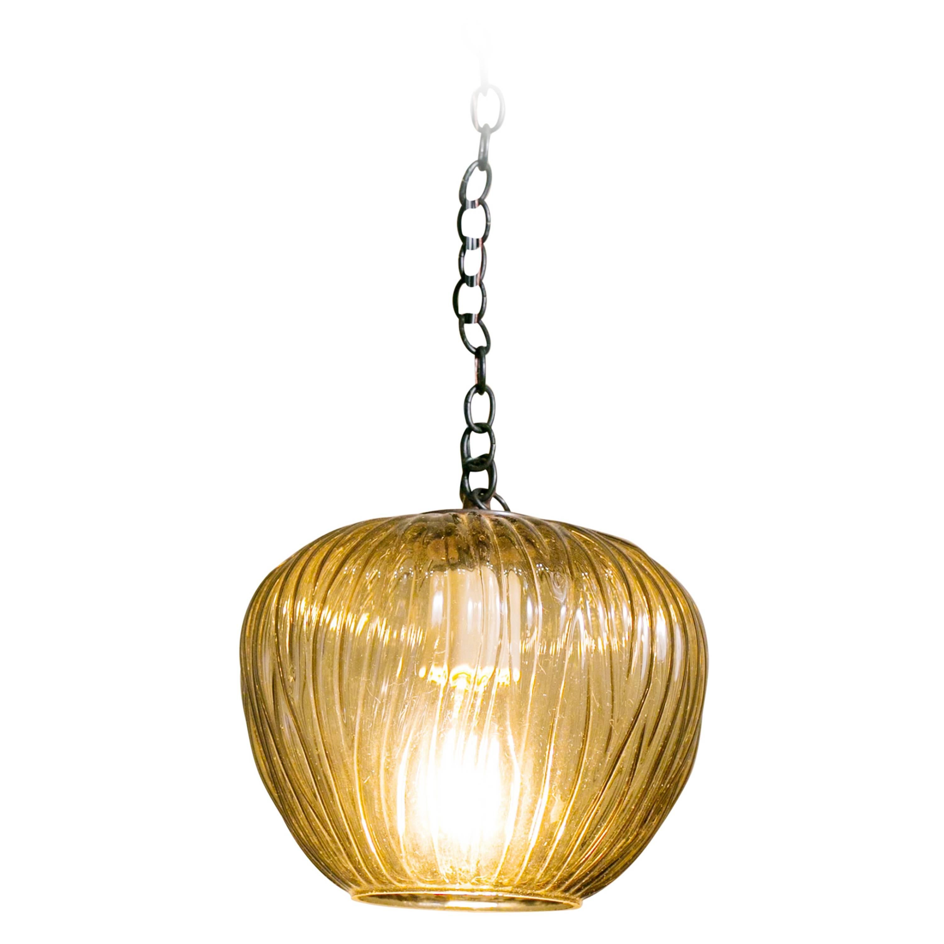 Vintage, Mid-Century Blown Glass Pendant