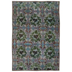 Tapis en laine à motifs floraux de Bessarabie du XIXe siècle