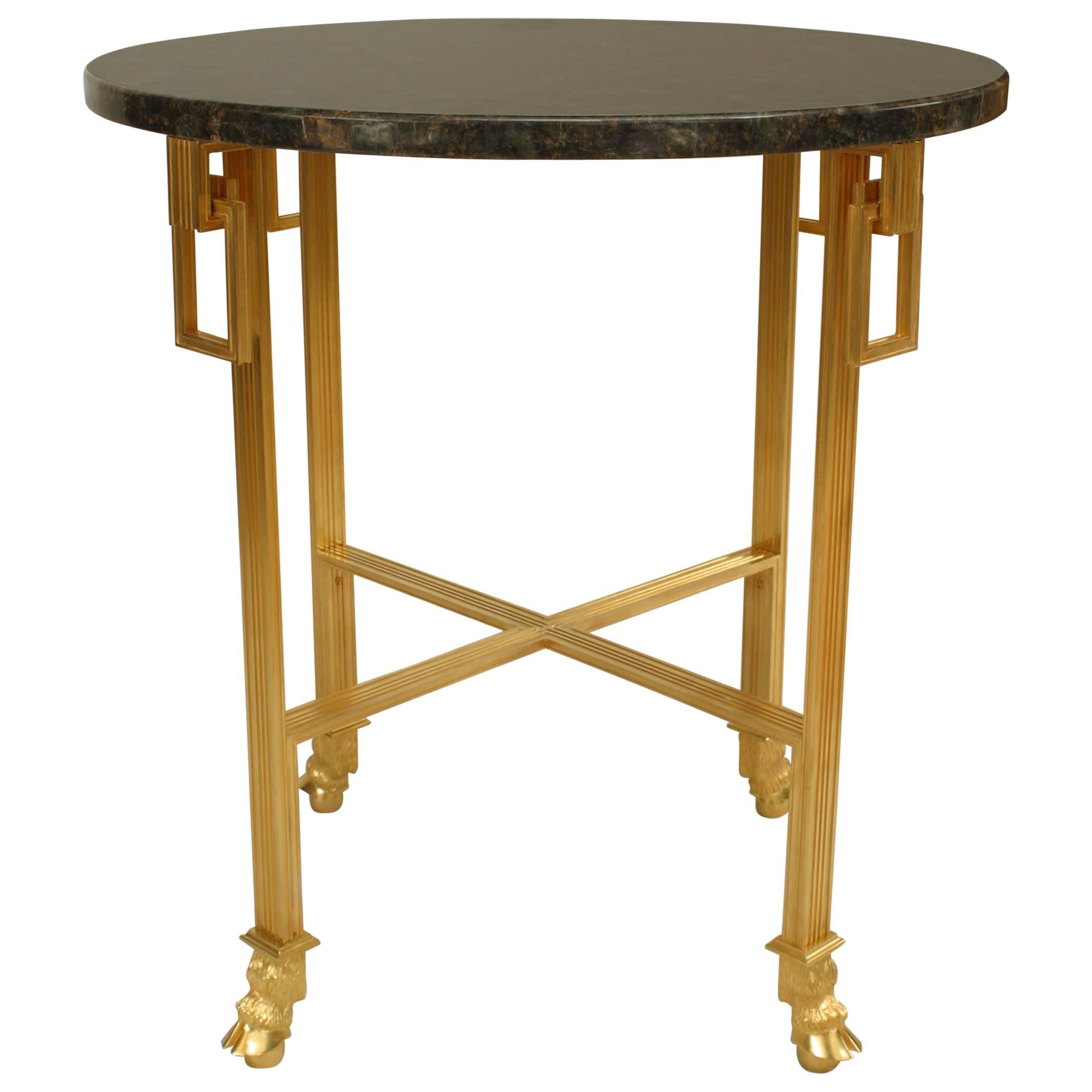 French Louis Xvi Style Mahogany And Marble End Table For Sale At 1stdibs