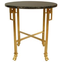 20th Century French Louis XVI Marble-Top Ormolu End Table 11