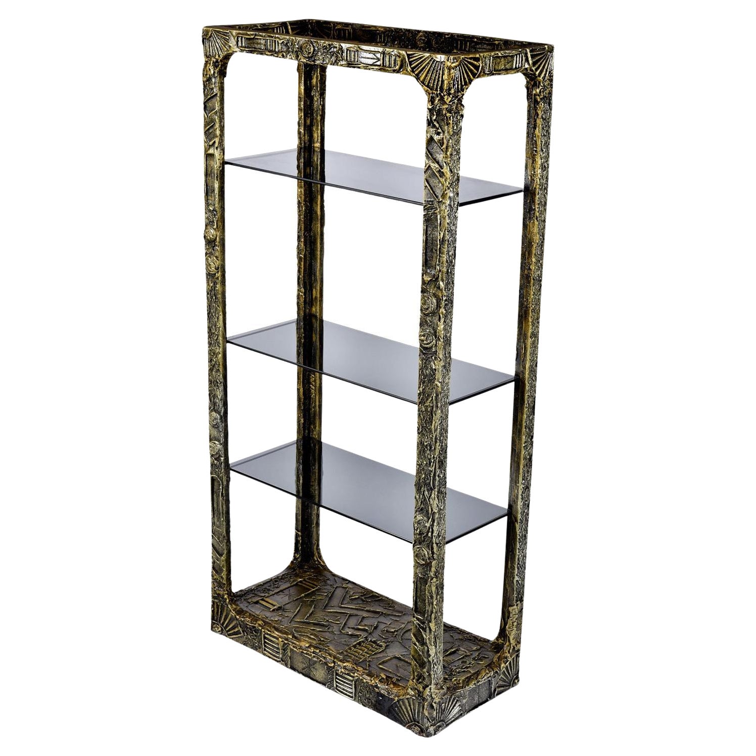 Did you ever wonder where Ridley Scott displayed his glass unicorns?  Well, wonder no more.  This sinister etagere is not only hard to find, but we promise you won't come across a nicer version of this Adrian Pearsall Brutalist Display Cabinet