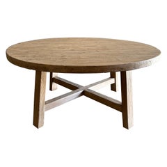 Table de salle à manger en bois récupéré, fini Wood Wood Naturel 71".