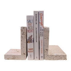 Travertine Bookends