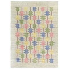 Midcentury Swedish Flat-Weave Wool Rug